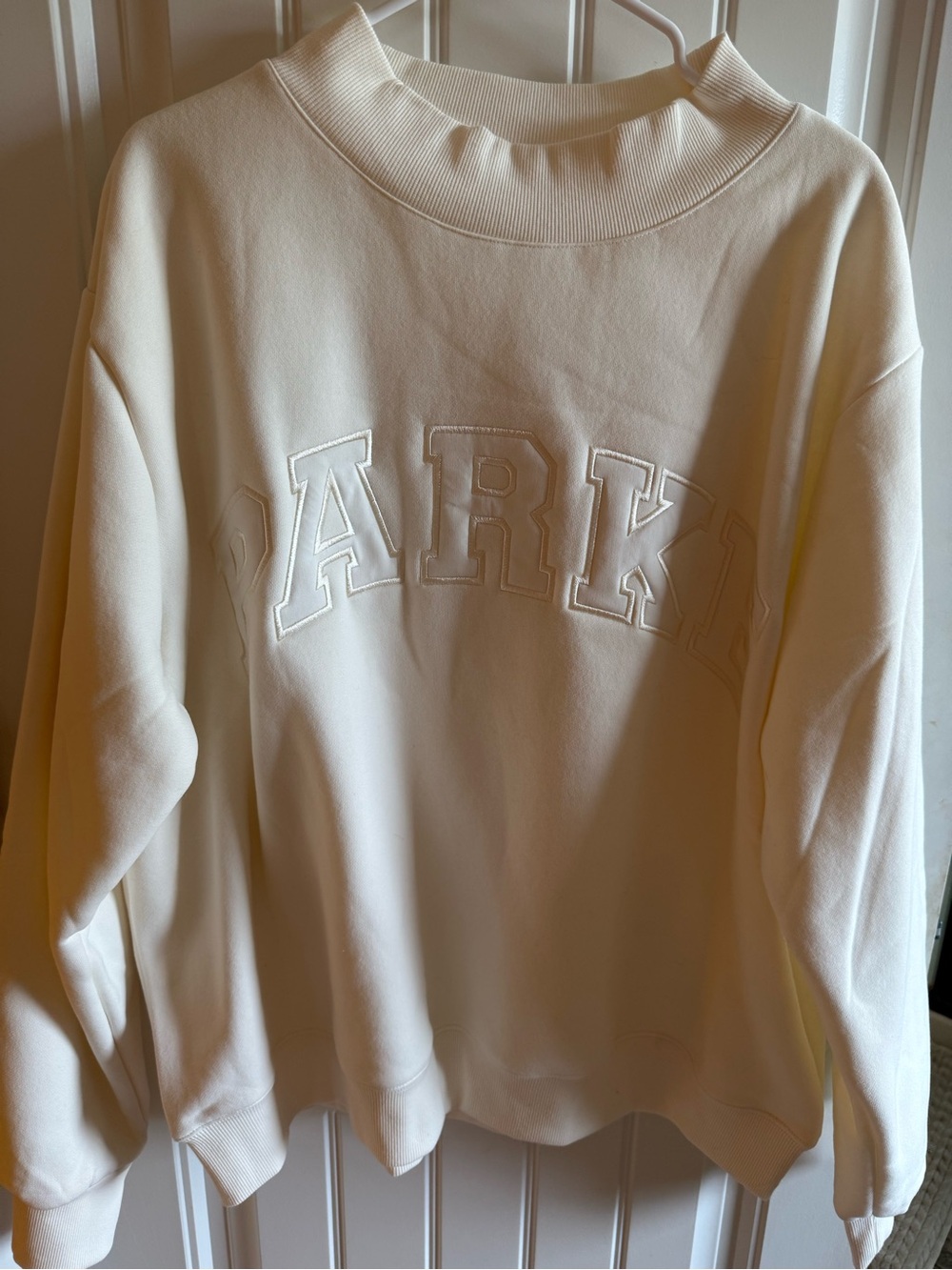 Parke Bridal Varsity Mockneck Top - Ivory White L/XL